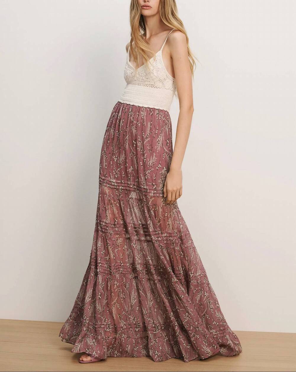 NEW VERONICA BEARD josiane maxi dress in orchid haze multi